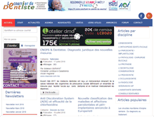 Tablet Screenshot of lecourrierdudentiste.com